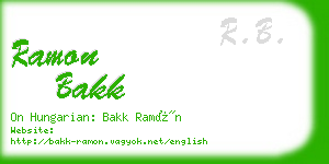 ramon bakk business card